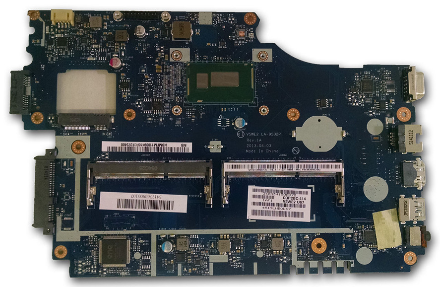 Acer Aspire E1-532 E1-532P Motherboard Intel 2955U V5WE2 LA-9532 - zum Schließen ins Bild klicken